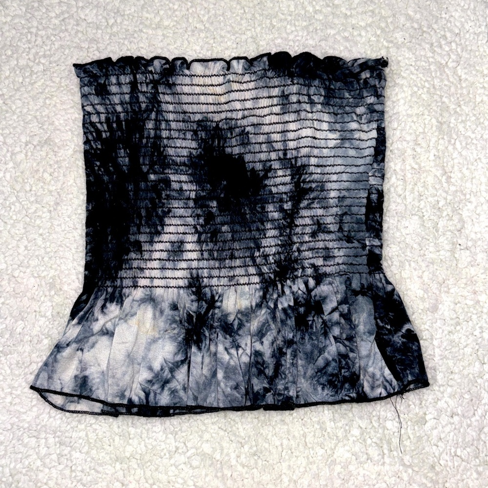 Navy Blue Tie Dye tube top